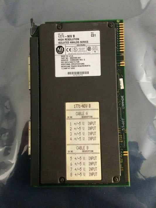 ALLEN-BRADLEY 1771-NIV B C01 HIGH RESOLUTION ISOLATED ANALOG SERIES