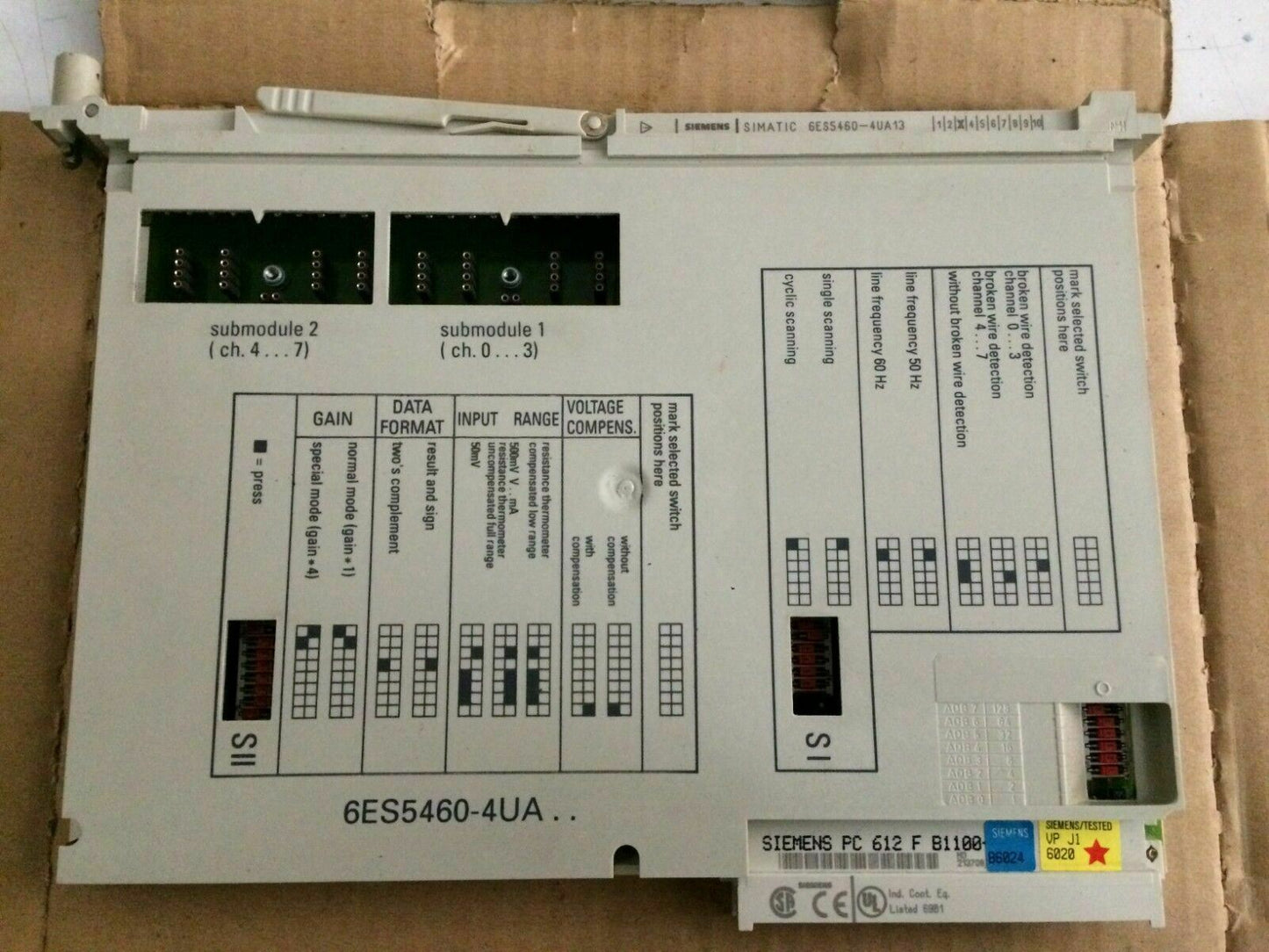 Siemens 6ES54604UA13 6ES5460-4UA13 Industrial Control System