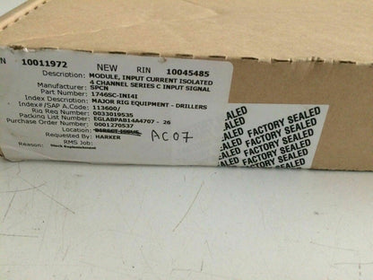 Spectrum 1746SC-INI4I Ser D 4 Channel Isolated Current Module