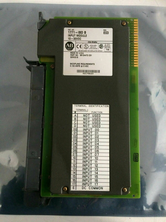 ALLEN BRADLEY 1771-IBD INPUT MODULES SER. B REV. E03 10-30VDC 1771IBD