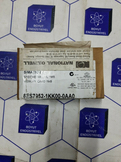 Siemens Simatic Memory 1mb 16bit 6es7 952-1kk00-0aa0 6es7952-1kk00-0aa0