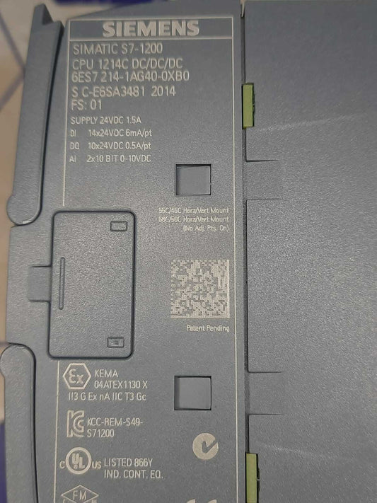 SIEMENS S7-1200 CPU1214C 6ES7 214-1AG40-0XB0 siemes s7-1200 6es7 214-1ag40-0xb0