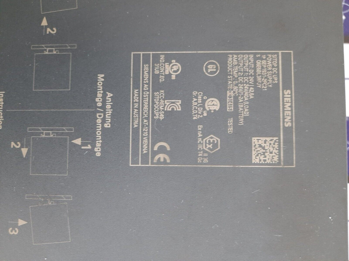 Siemens 6EP1931-2FC21 Power Supply Module