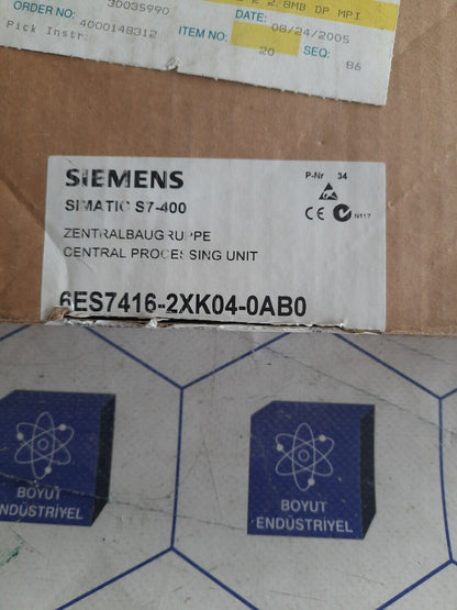 SIEMENS SIMATIC 6ES7 416-2XK04-0AB0, 6ES7416-2XK04-0AB0 PROCESSOR CPU