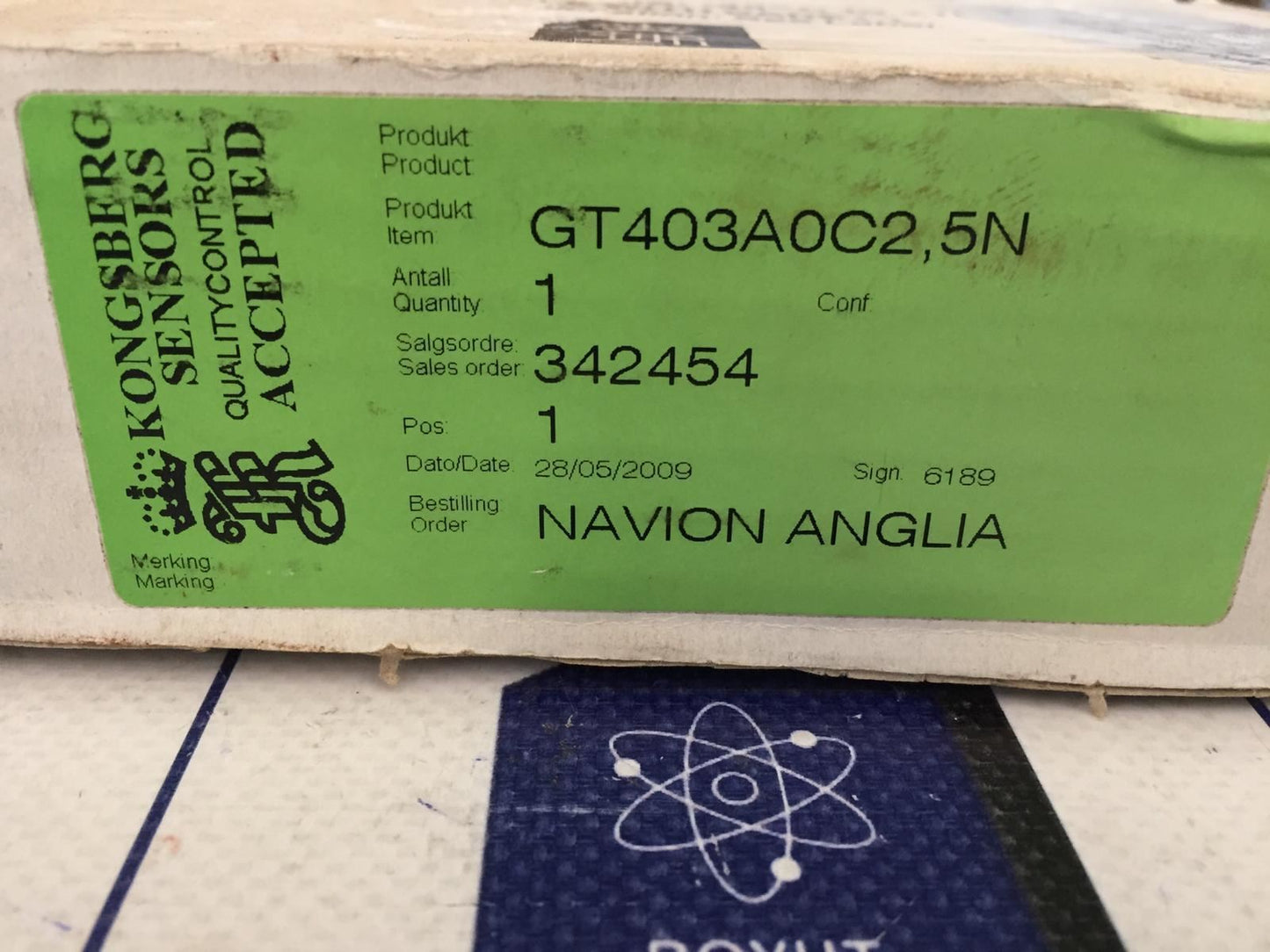 Kongsberg GT403A0C2.5N Pressure Transmitter