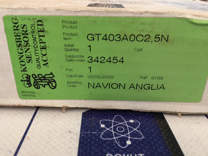 Kongsberg GT403A0C2.5N Pressure Transmitter