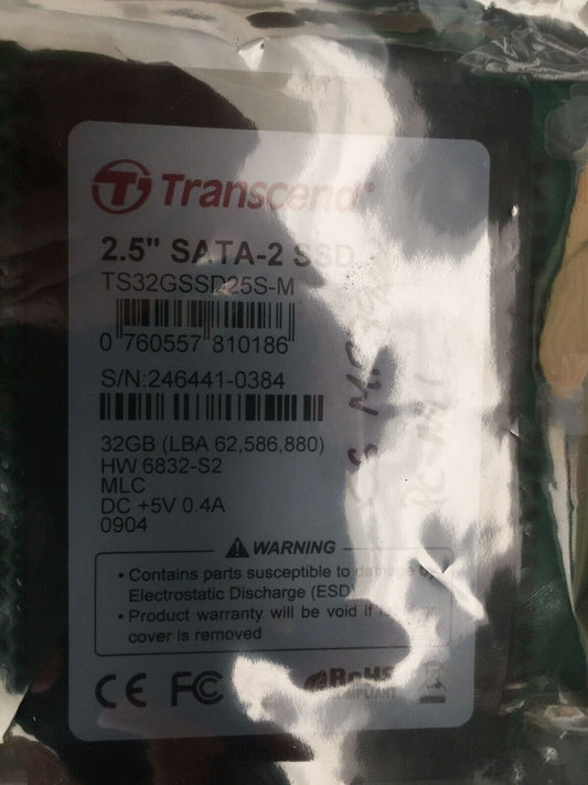 Kongsberg Transcend TS32GSSD25S-M 32 GB 2,5 inç SATA II Solid State Disk SSD