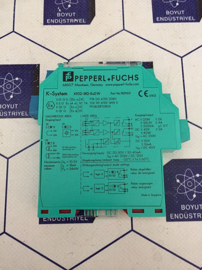 PEPPERL +FUCHS K-SYSTEM PART NO: 132960 KFD2-SR2-Ex2.W