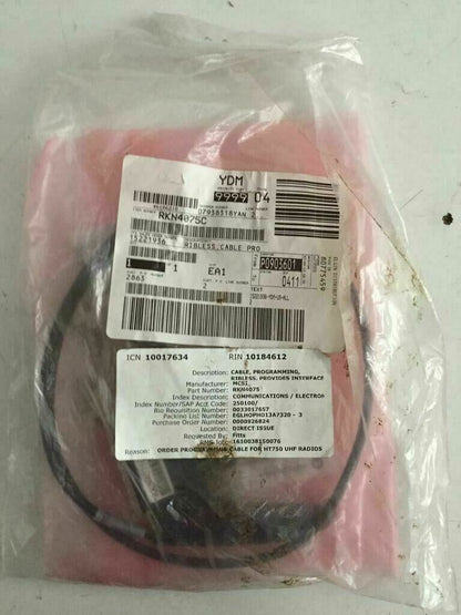 Genuine Motorola GP340 RKN4075C RIB-Less RS-232 Serial Programming Cable