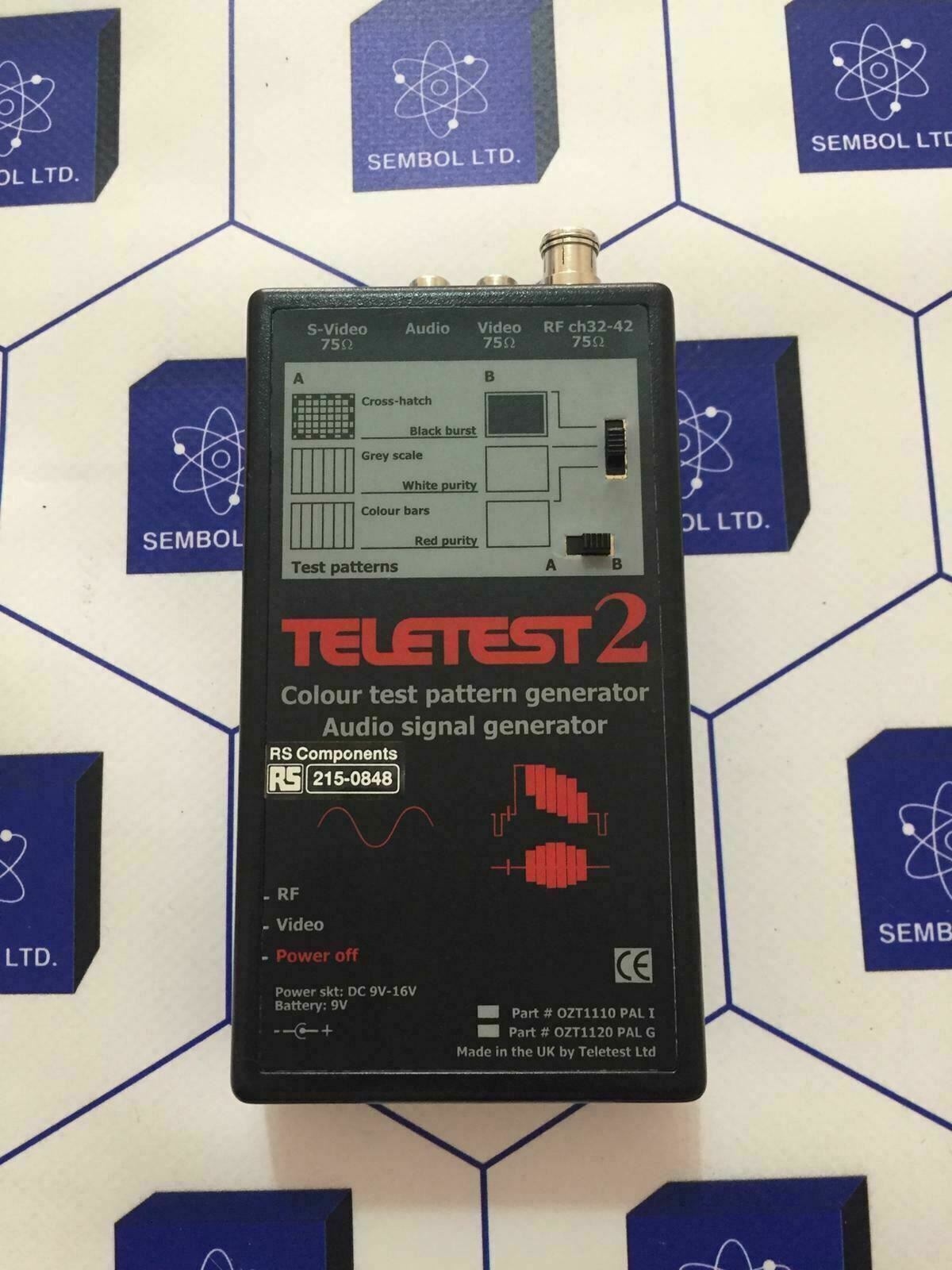 Test Pattern Generator Red teletest 2 colour test pattern generator audio signal generator RS215 ...
