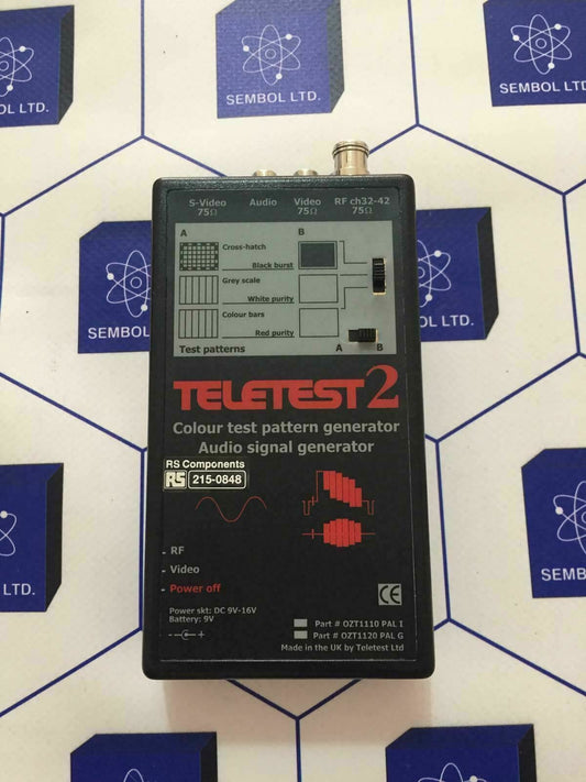 teletest 2 colour test pattern generator audio signal generator RS215-0848