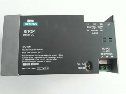 Siemens SITOP Power 20 1p  Power Supply 6EP1 436-1SH0