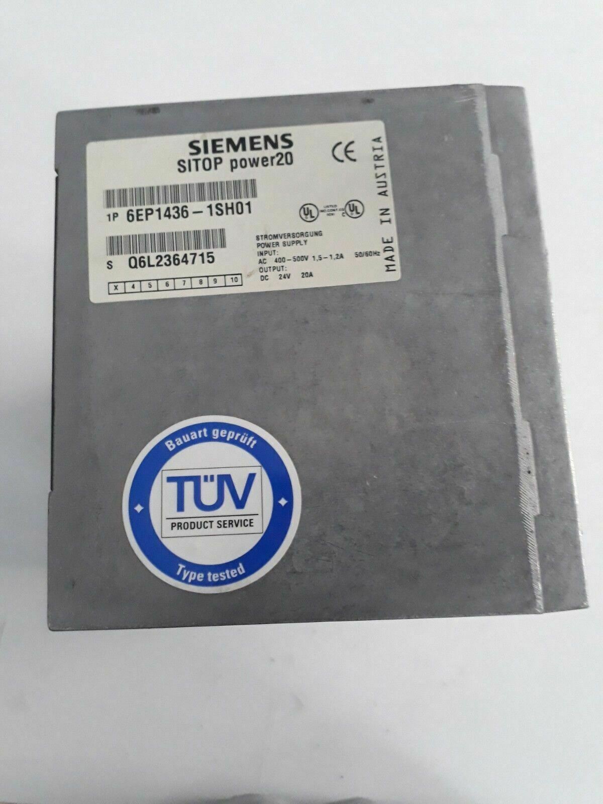 Siemens SITOP Power 20 1p  Power Supply 6EP1 436-1SH0