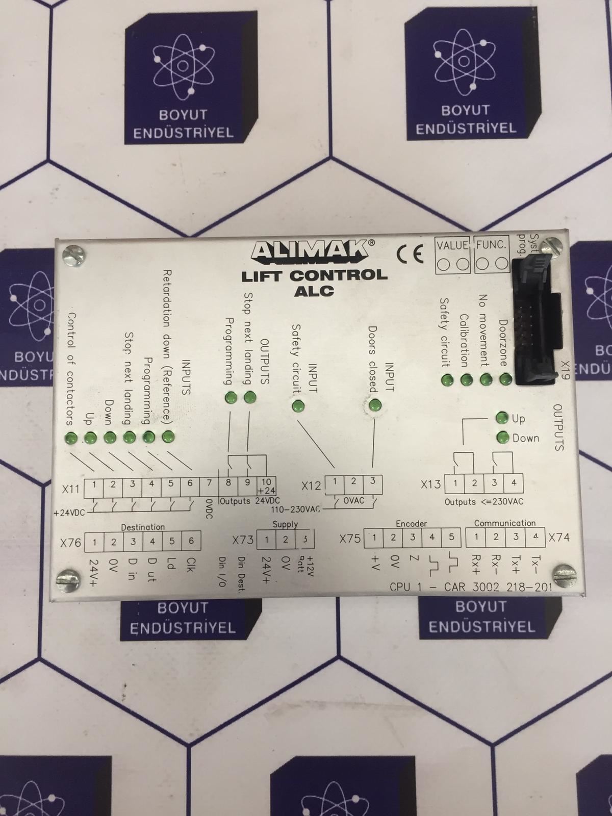 ALIMAK LIFT CONTROL ALC CPU1- CAR-3002-218-201
