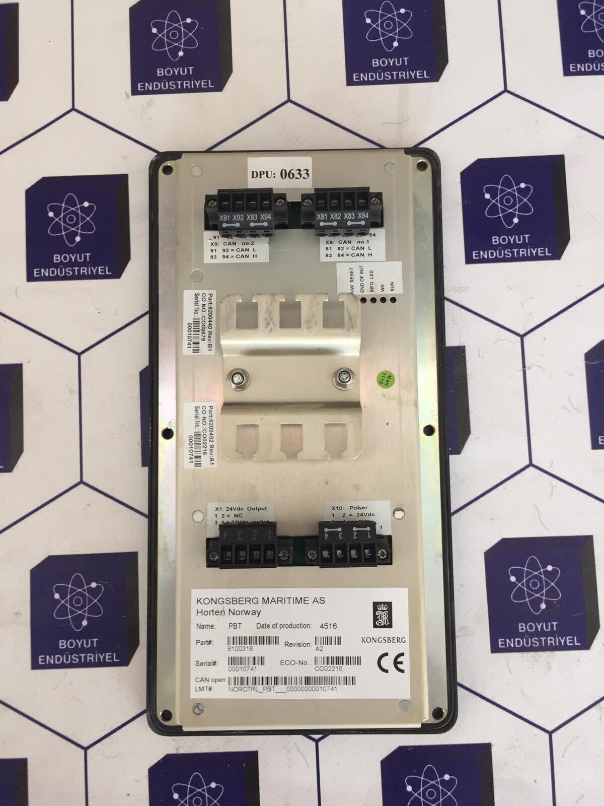 KONGSBERG PBT 6200452 8100318 ENGINE CONTROL & ALARM SYSTEM