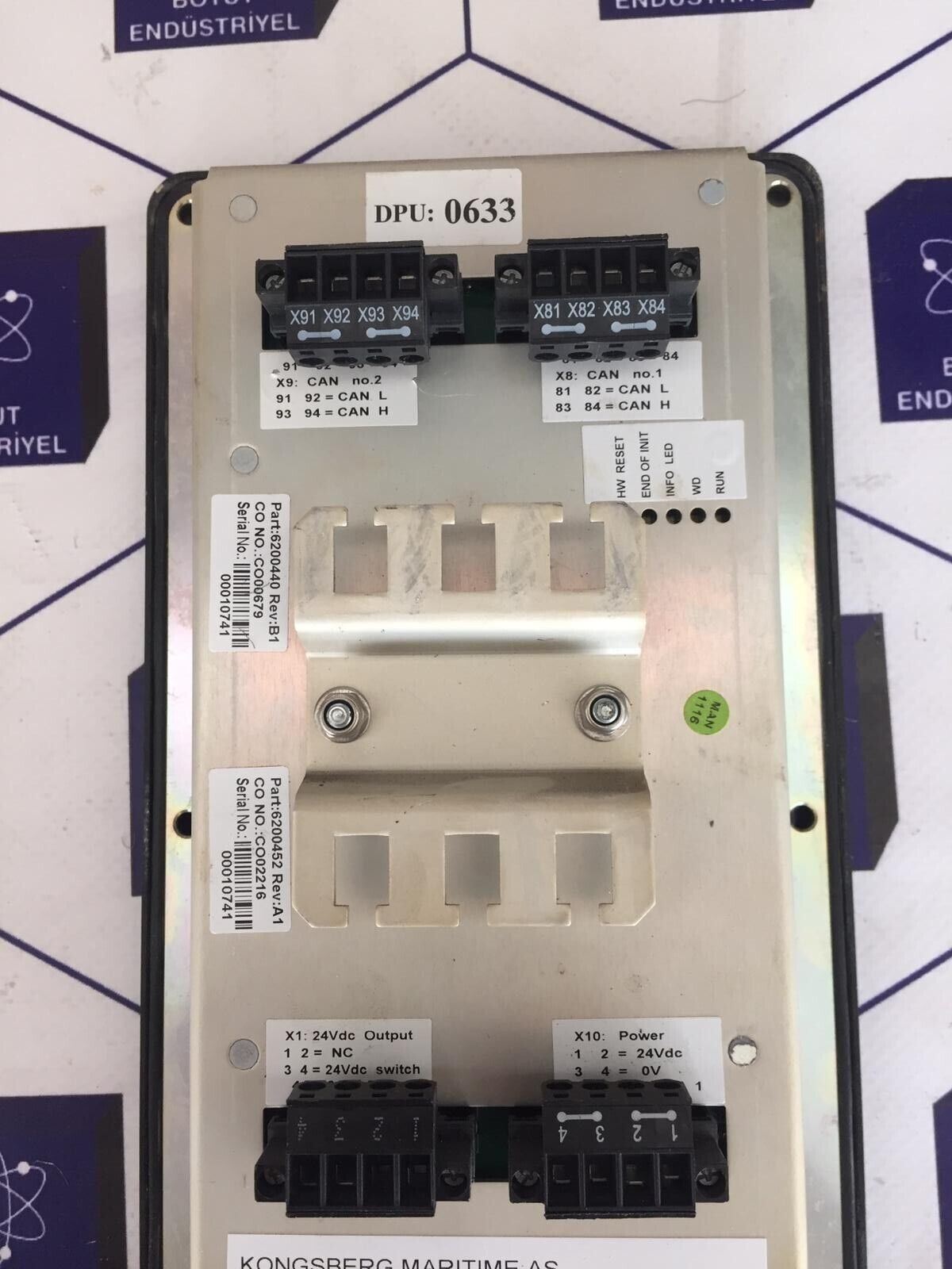 KONGSBERG PBT 6200452 8100318 ENGINE CONTROL & ALARM SYSTEM