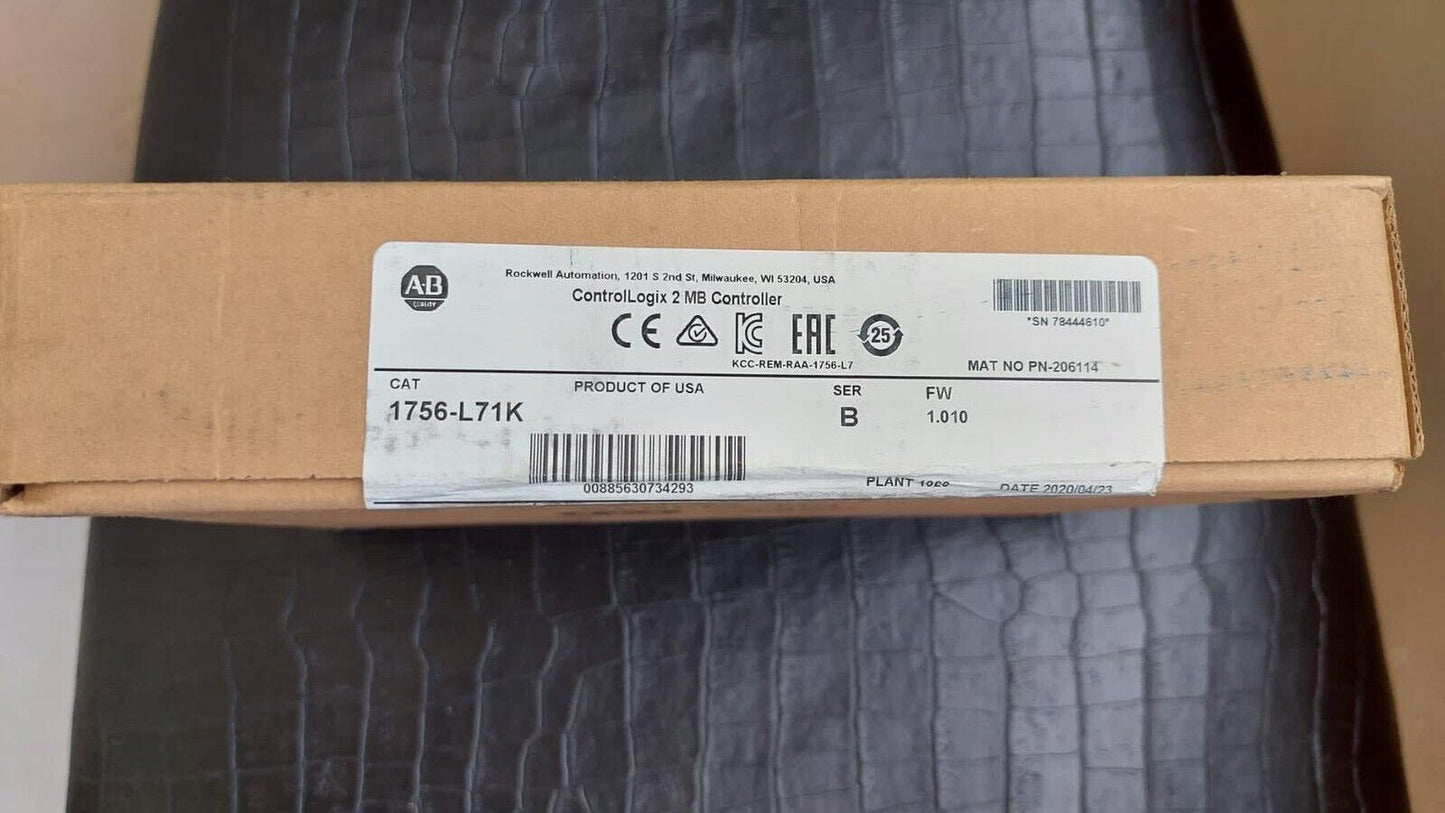 ALLEN BRADLEY 1756-L71K ControlLogix 2MB Controller