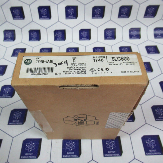 ALLEN BRADLEY 1746-IA16 SER D INPUT MODULE 001-CB