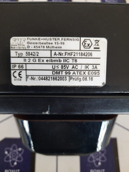 FHF FUNKE+HUSTER 5842/2 FHF21184206 DMT 99 ATEX E095 II 2 G Ex eibmb IIC T6