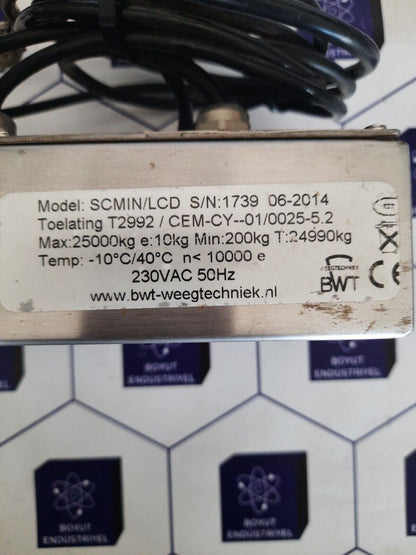 BWT WEEGTECHNIEK SENSOCAR SCMIN/LCD  T2992 WEIGHT INDICATOR