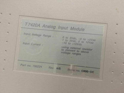 Rockwell Automation ICSTRIPLEX T7420A Analog Input Module REPT7420A