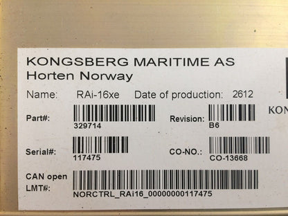 Kongsberg maritime as horten norway RAİ-16XE rai-16xe