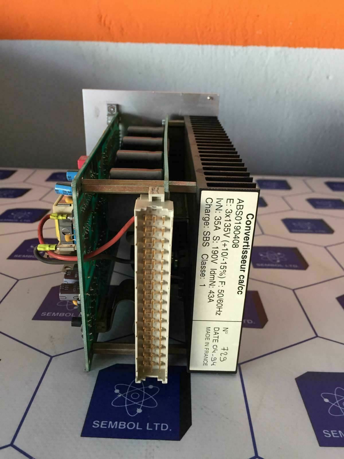 GEC ALSTHOM ABS0190408 PARVEX ABS CONVERTISSEUR CA/CC