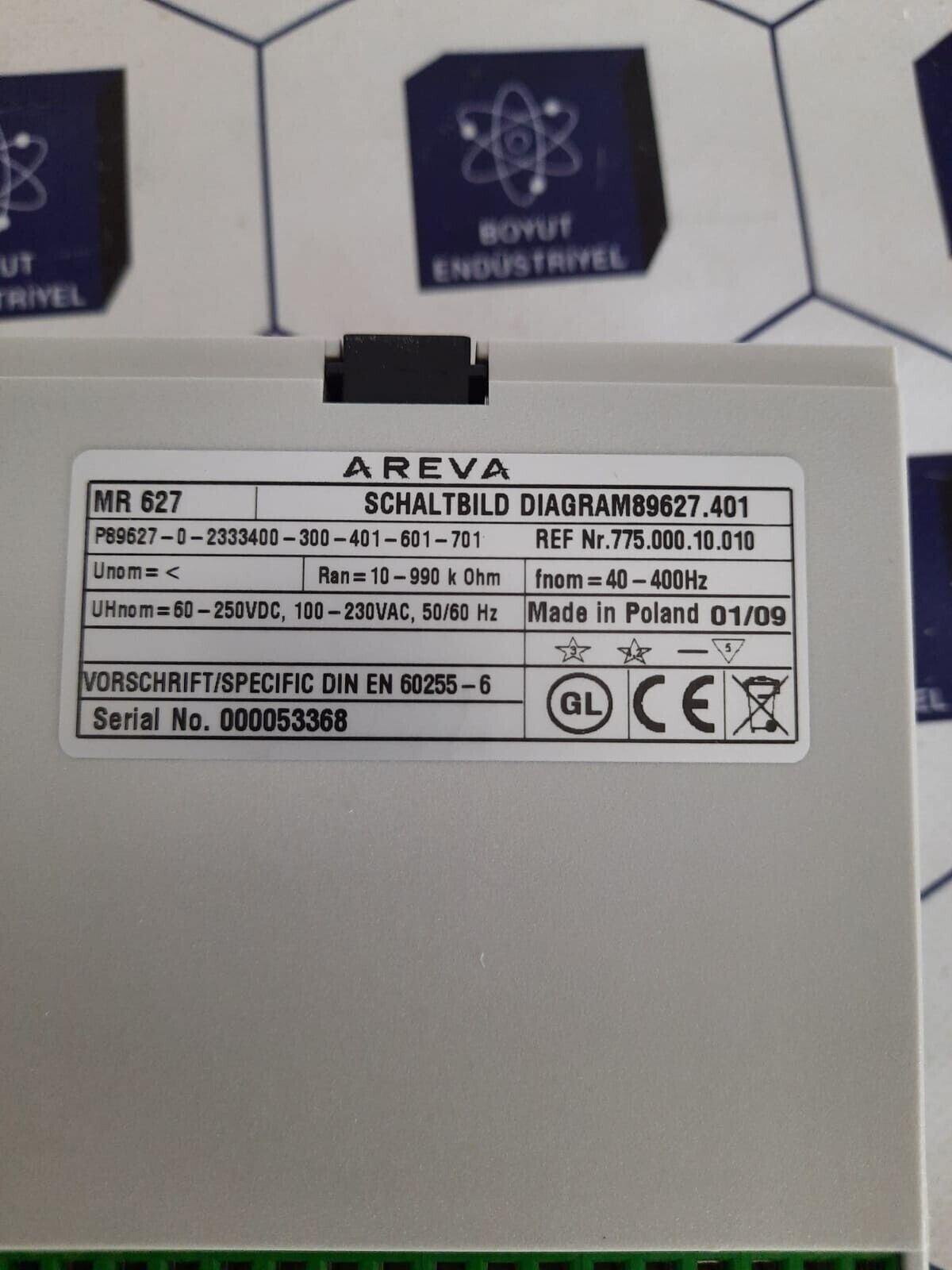 AREVA MR 627 MR627 EARTH-FAULT RELAY
