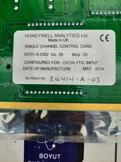 HONEYWELL 05701-A-0302 ISS.09 SINGLE CHANNEL CONTROL CARD