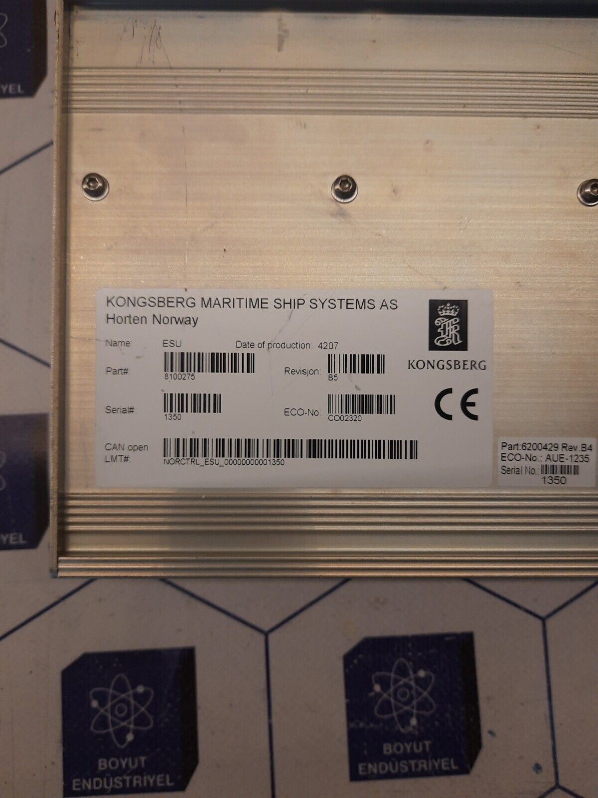 KONGSBERG  8100275 B5  ESU MARITIME SHIP SYSTEMS 6200429 AUE-1235