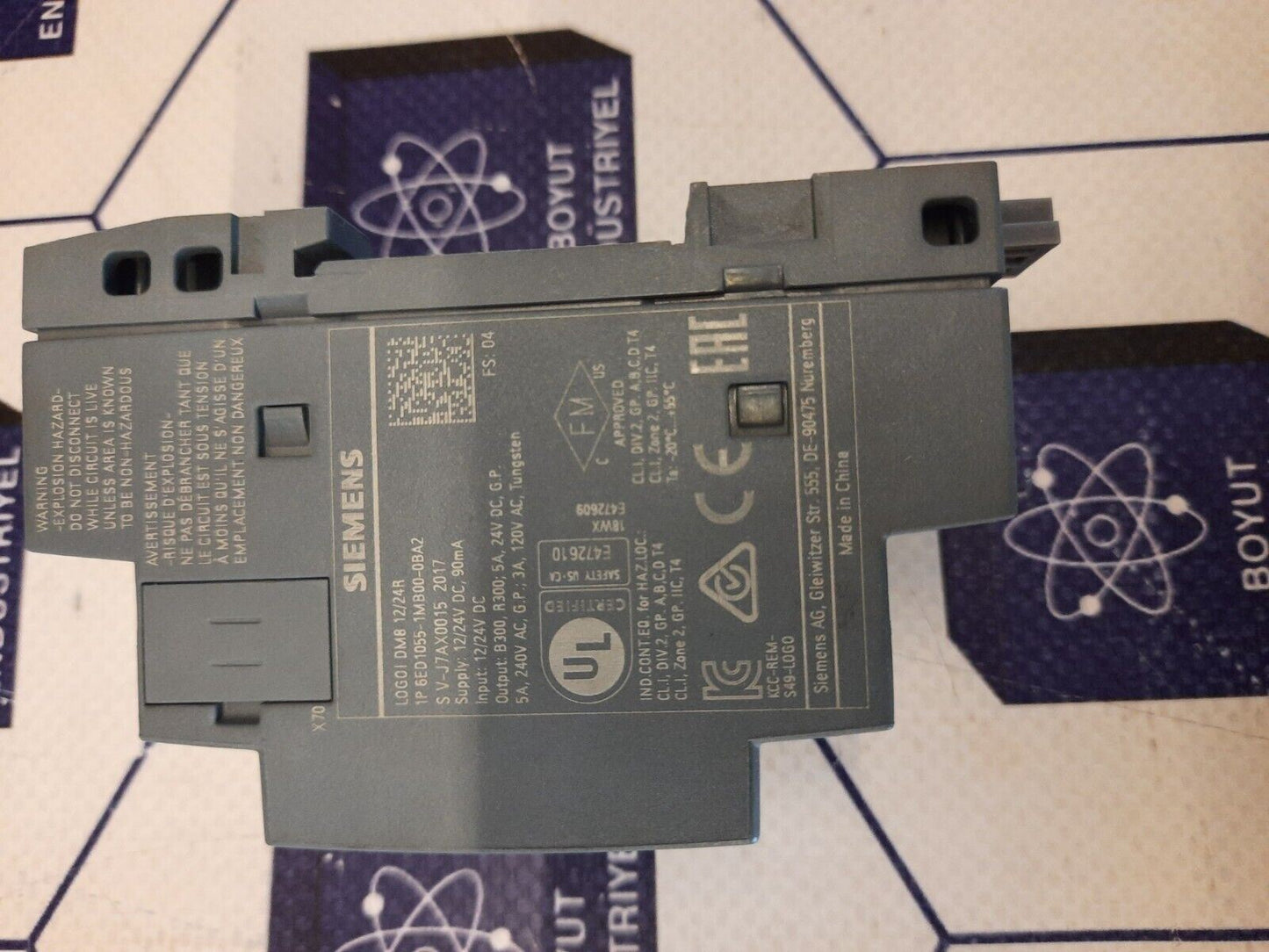 SIEMENS 6ED1055-1MB00-0BA2  LOGO DM8 12/24R OUTPUT 4xRELAY/5A