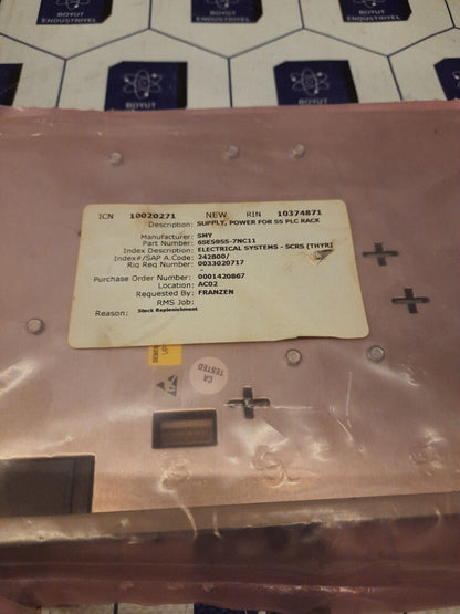 SIEMENS 6SE5955-7NC11 SUPPLY POWER FOR S5 PLC RACK