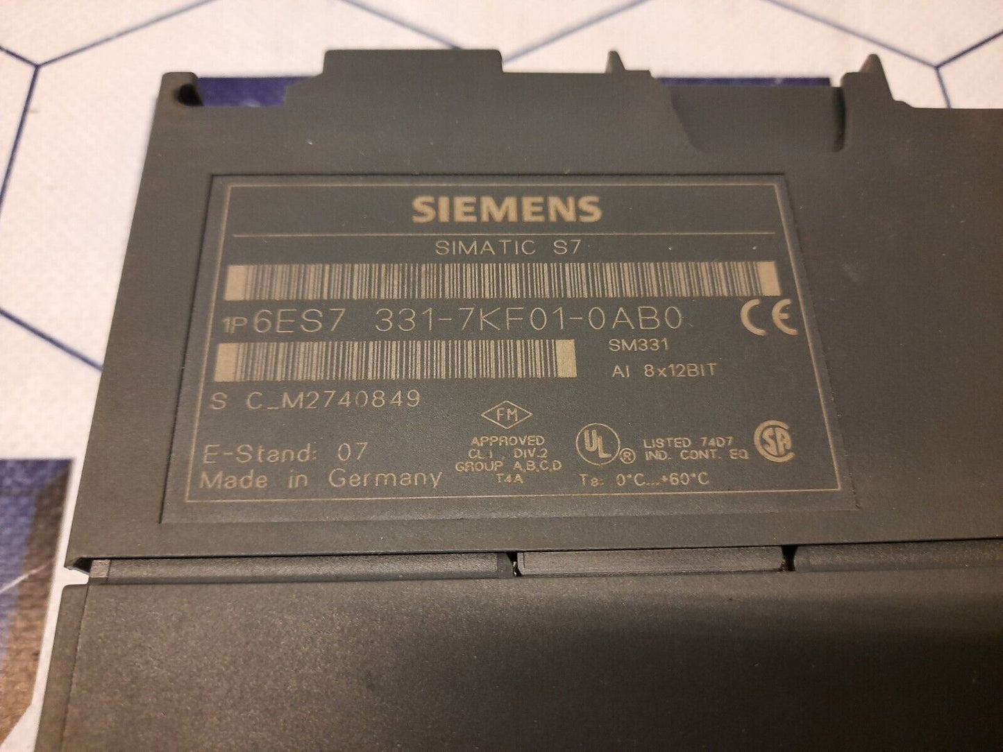 SIEMENS 6ES7 331-7KF01-0AB0 SIMATIC ANALOG INPUT MODULE