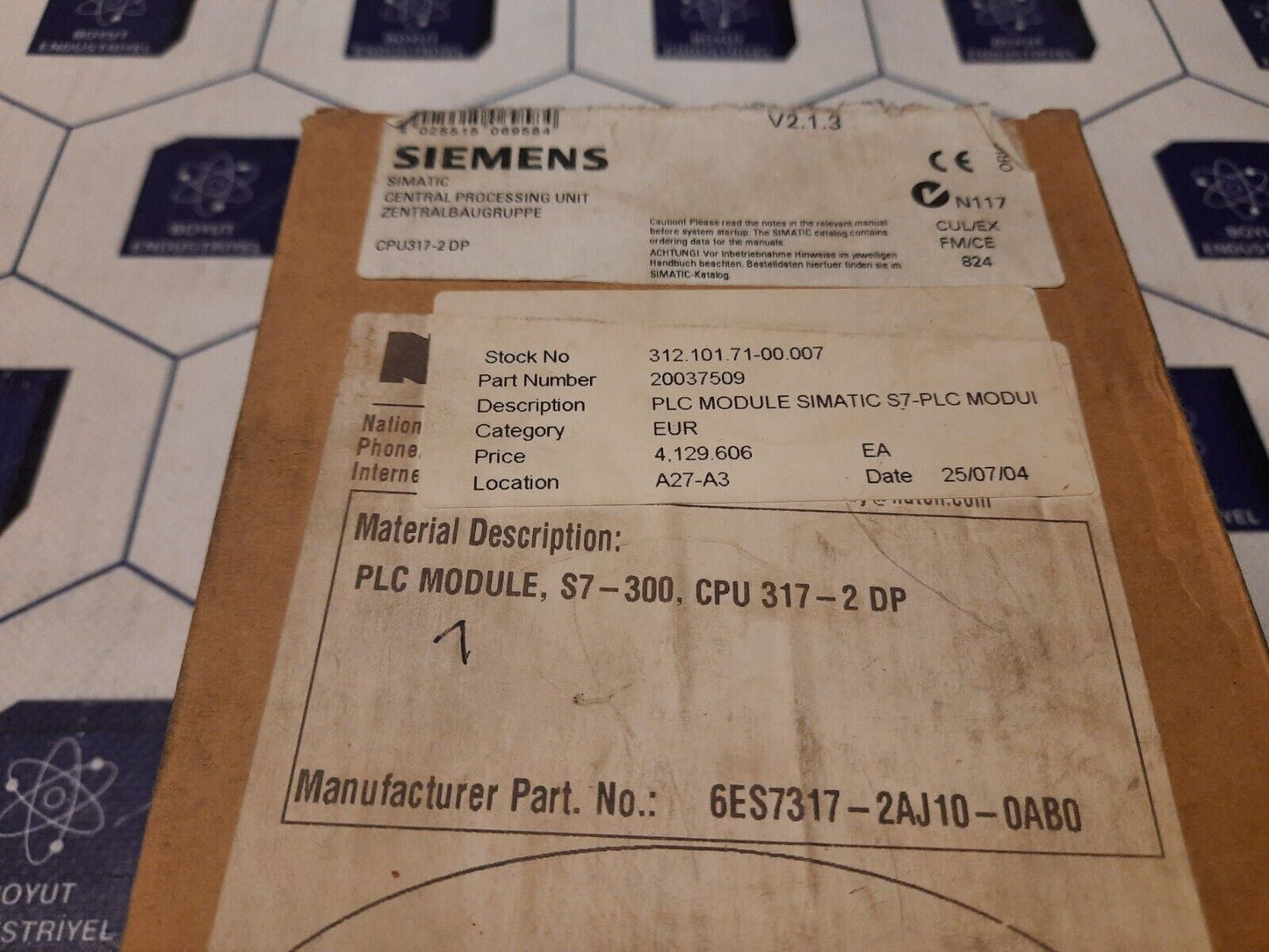 SIEMENS 6ES7 317-2AJ10-0AB0 SIMATIC S7 CENTRAL PROCESSING UNIT