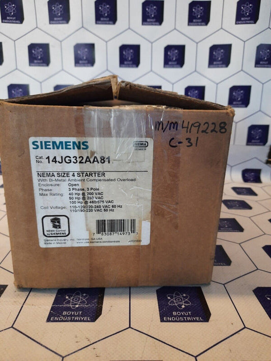 SIEMENS 14JG32AA81 NEMA SIZE 4 STARTER