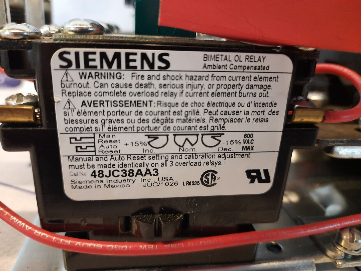 SIEMENS 14JG32AA81 NEMA SIZE 4 STARTER