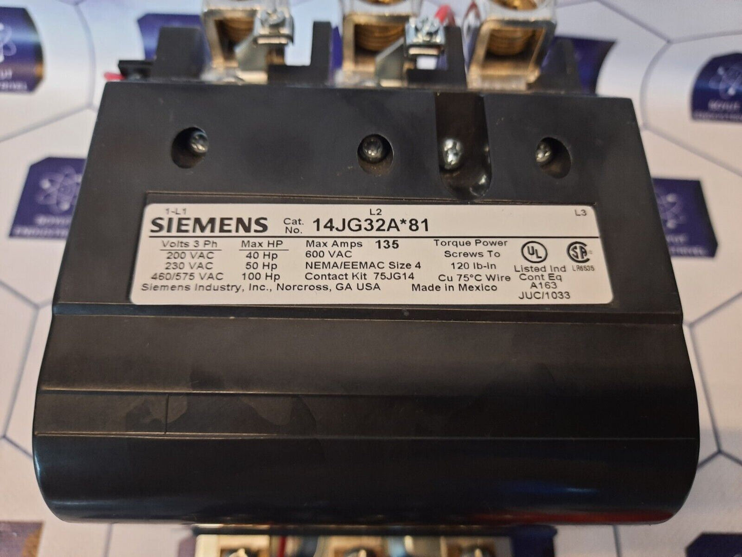 SIEMENS 14JG32AA81 NEMA SIZE 4 STARTER