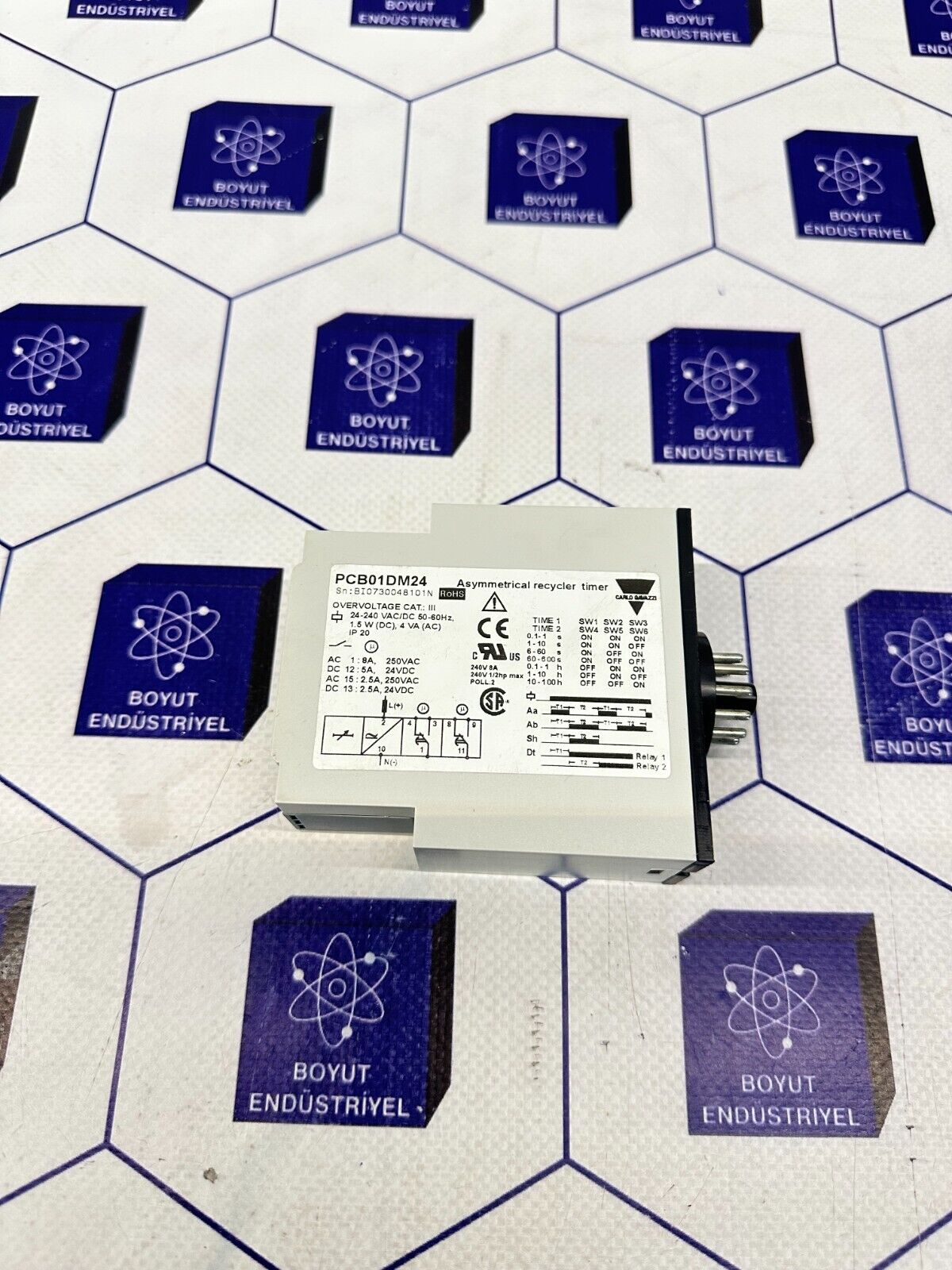 CARLO GAVAZZI ASYMMETRICAL RECYCLER TIMER PCB01DM24