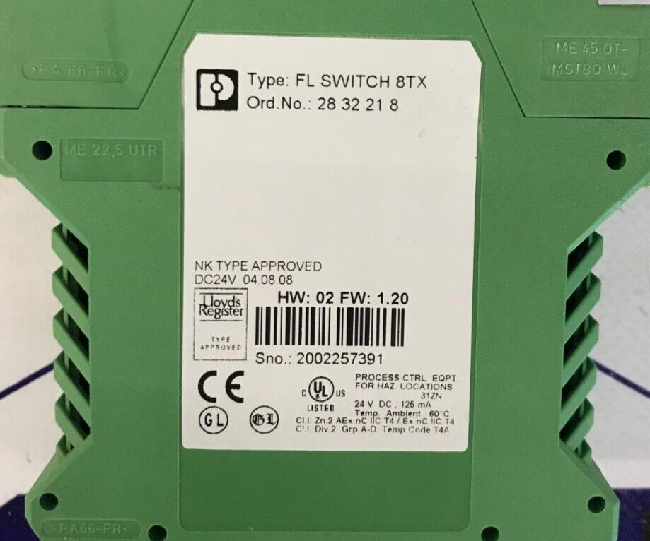 PHOENIX CONTACT 2832218 FL SWITCH 8TX