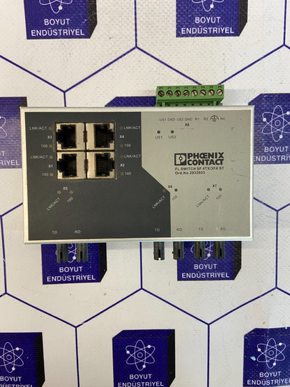 PHOENIX CONTACT  FL SWITCH SF 4TX/3FX ST  ORD NO: 2832603