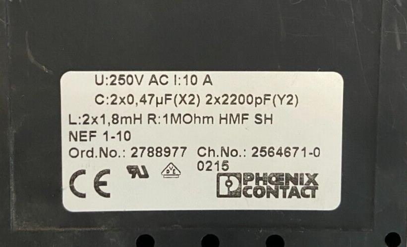 PHOENIX CONTACT NEF 1-10 ORD NO: 2788977