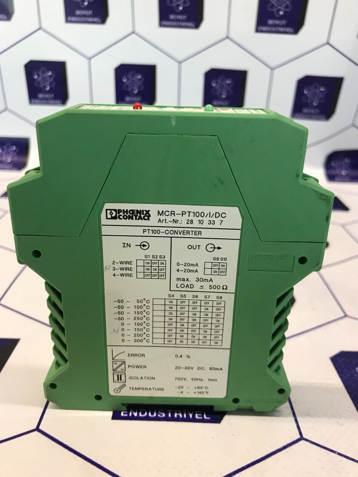 PHOENIX CONTACT PT100-CONVERTER MCR-PT100/I/DC ART NO : 2810337