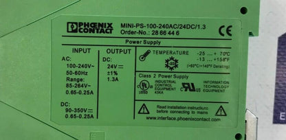 PHOENIX CONTACT MINI POWER PS-100-24AC/24DC/1.3 Order NO:  2866446
