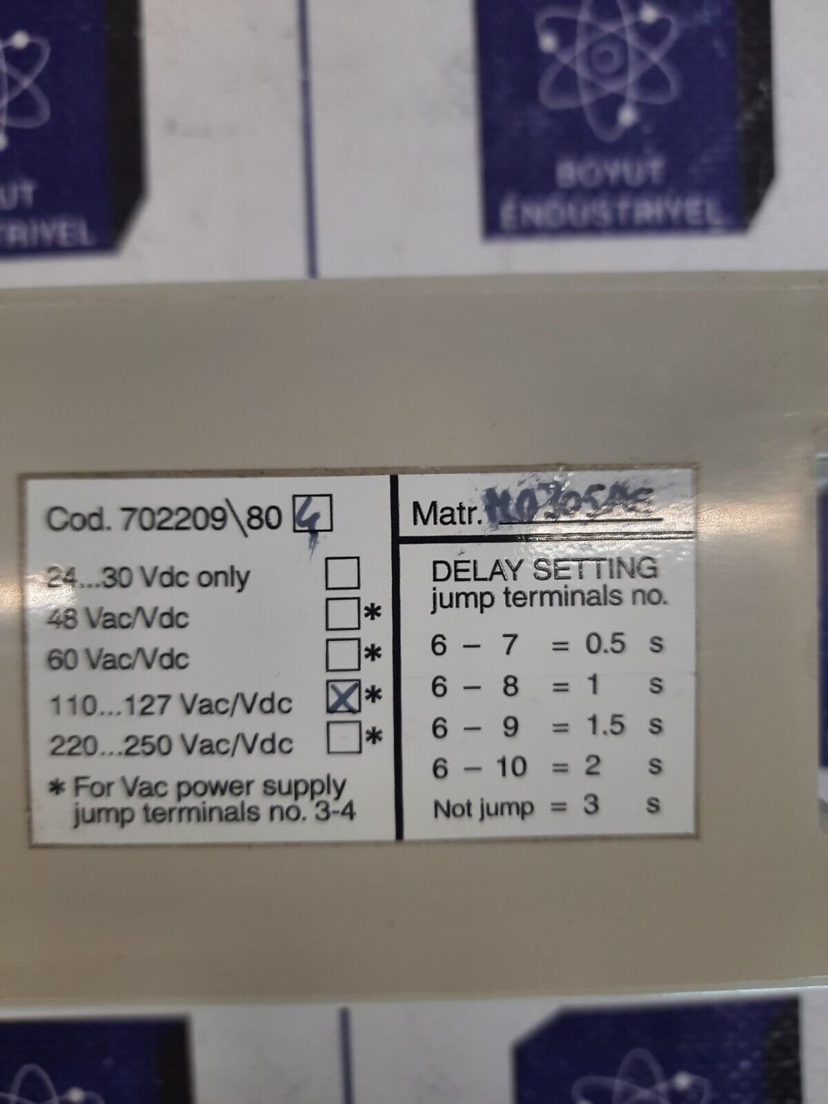 ABB SACE YU DELAY-702209/80-4 DELAY RELAY