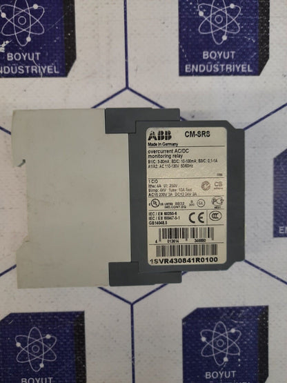 ABB-1SVR430841R0100 -CM-SRS - OVERCURRENT AC/DC MONITORING RELAY