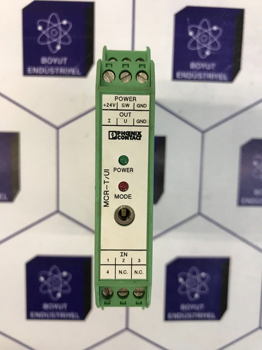 PHOENIX CONTACT RTD SENSOR DIN/PT 100.00 MCR-T/UI ORDER NO: 2814090