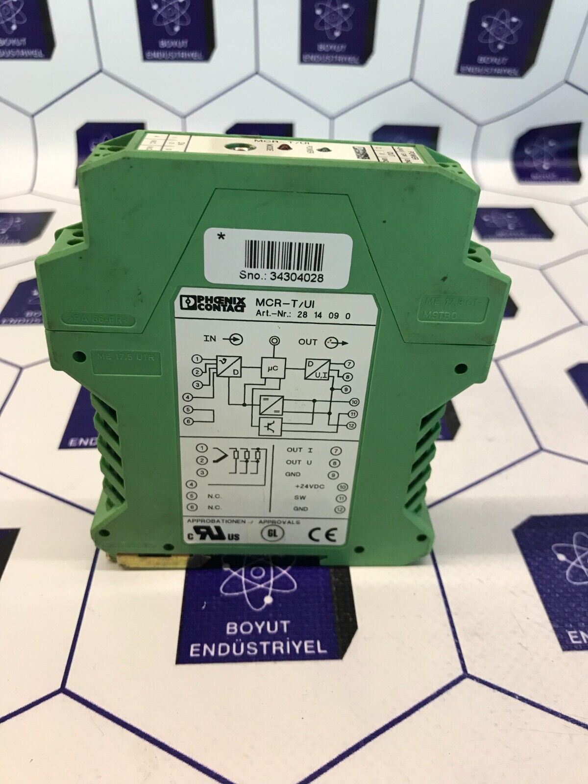 PHOENIX CONTACT RTD SENSOR DIN/PT 100.00 MCR-T/UI ORDER NO: 2814090