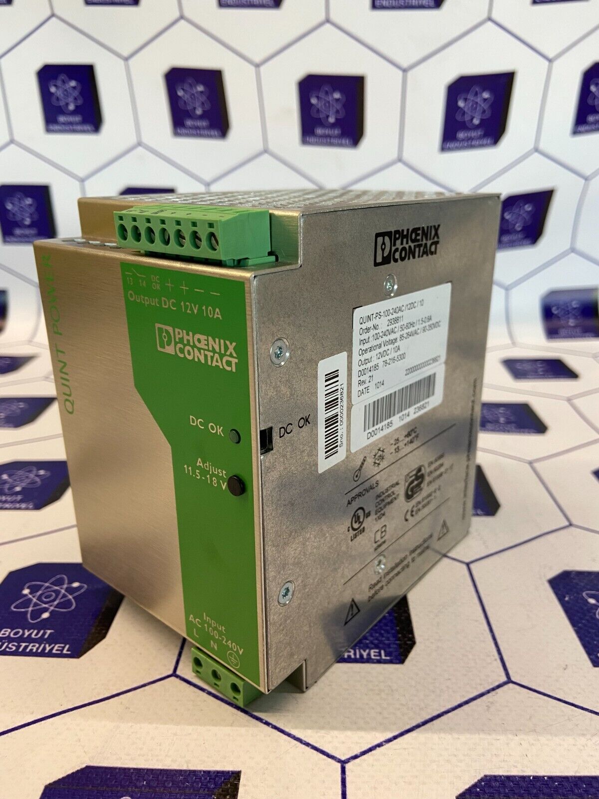 PHOENIX CONTACT QUINT POWER PART 152122+71 PS-100-240AC/12DC/10 ORD. NO: 2938811