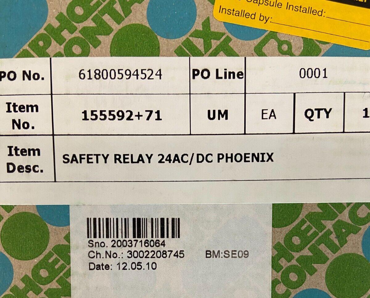 PHOENIX CONTACT RELAYS 24AC/DC  PSR-SCP-24UC/ESL4/3X1/1X2/B ORDER NO:  2981059