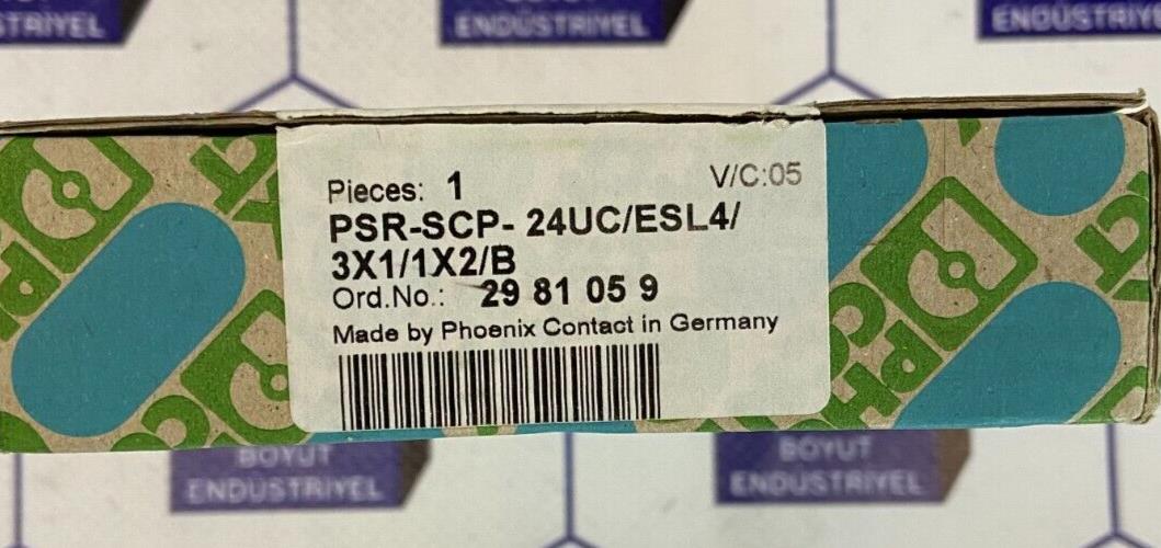 PHOENIX CONTACT RELAYS 24AC/DC  PSR-SCP-24UC/ESL4/3X1/1X2/B ORDER NO:  2981059